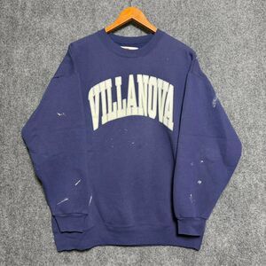 Vintage 90’s Distressed Villanova University navy crewneck sweatshirt Size XL